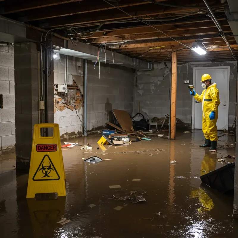Flooded Basement Electrical Hazard in Pemiscot County, MO Property