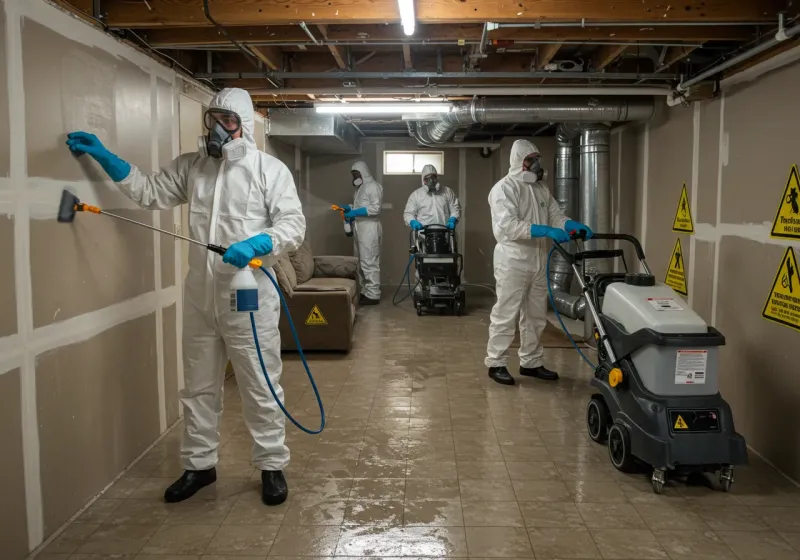 Basement Moisture Removal and Structural Drying process in Pemiscot County, MO